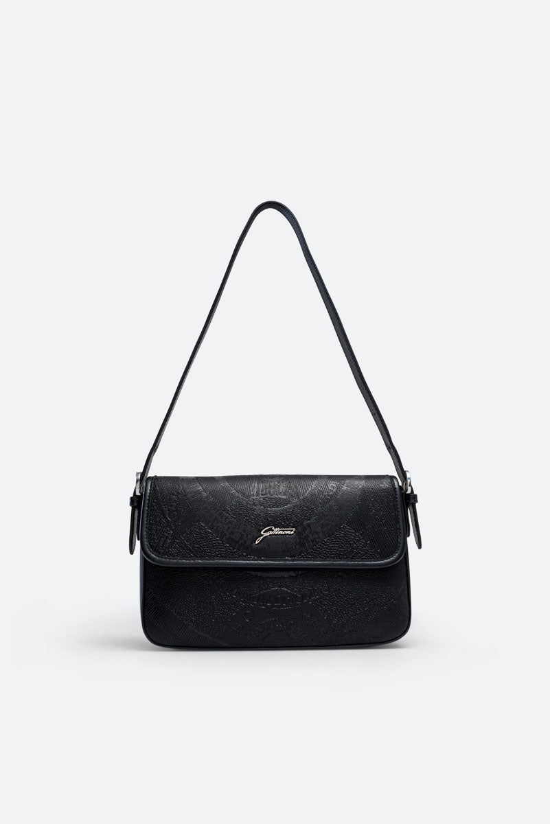 Planetarium Engrave Flap Bag Black – Gattinoni