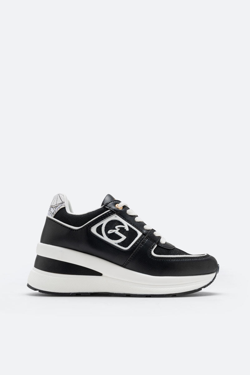 New Edison Sneaker Tumb.PU/Mesh/Teodosia Black/Alabaster
