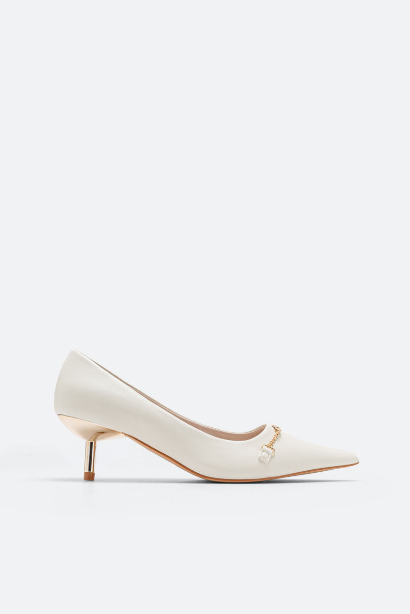 Logan Low Decolleté Calf PU Alabaster