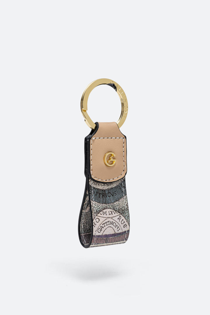 Keychain PVC Planetarium/Leather Watercolor/Beige