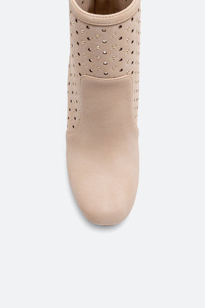Stivaletto in suede beige Gattinoni