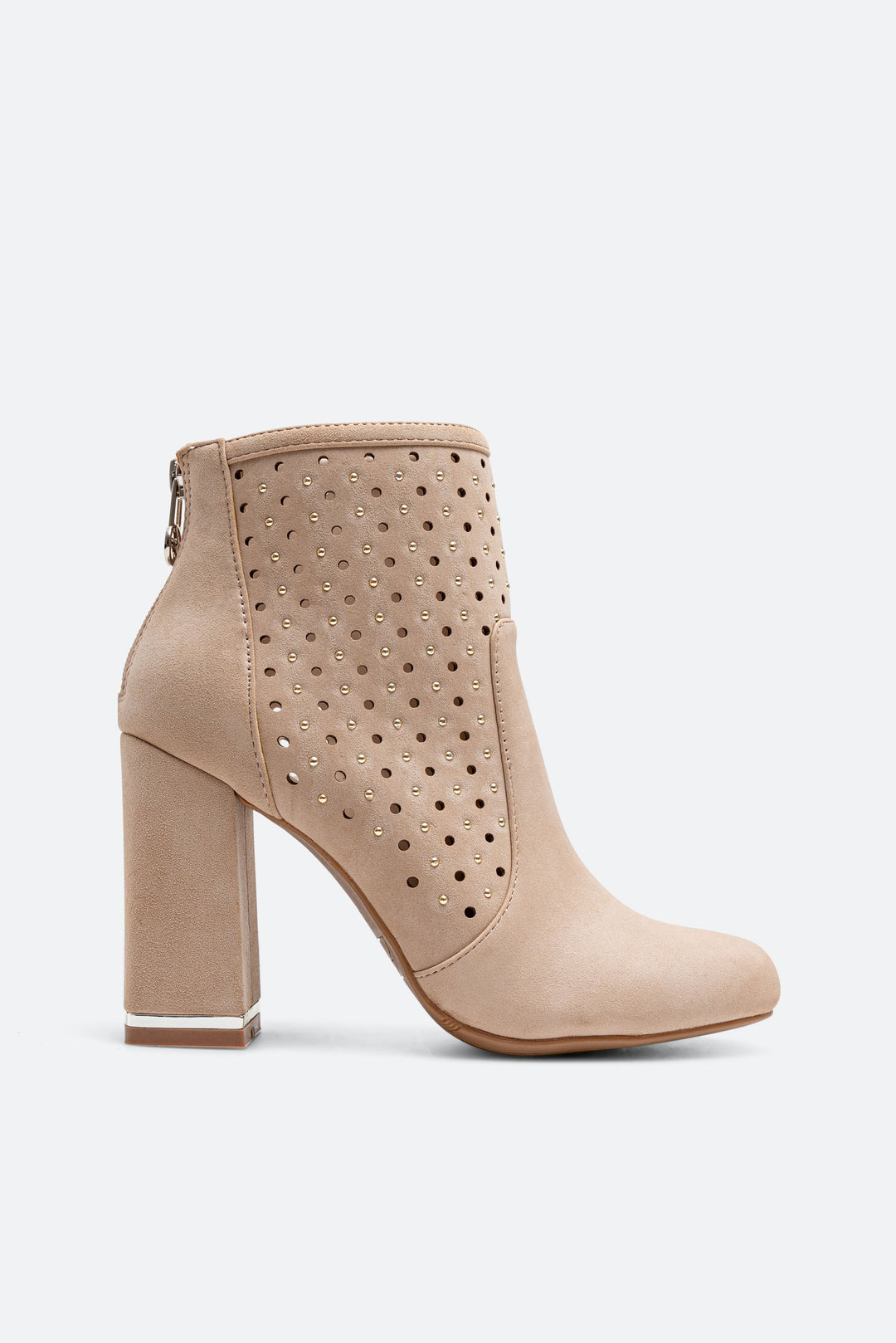 Stivaletto in suede beige Gattinoni