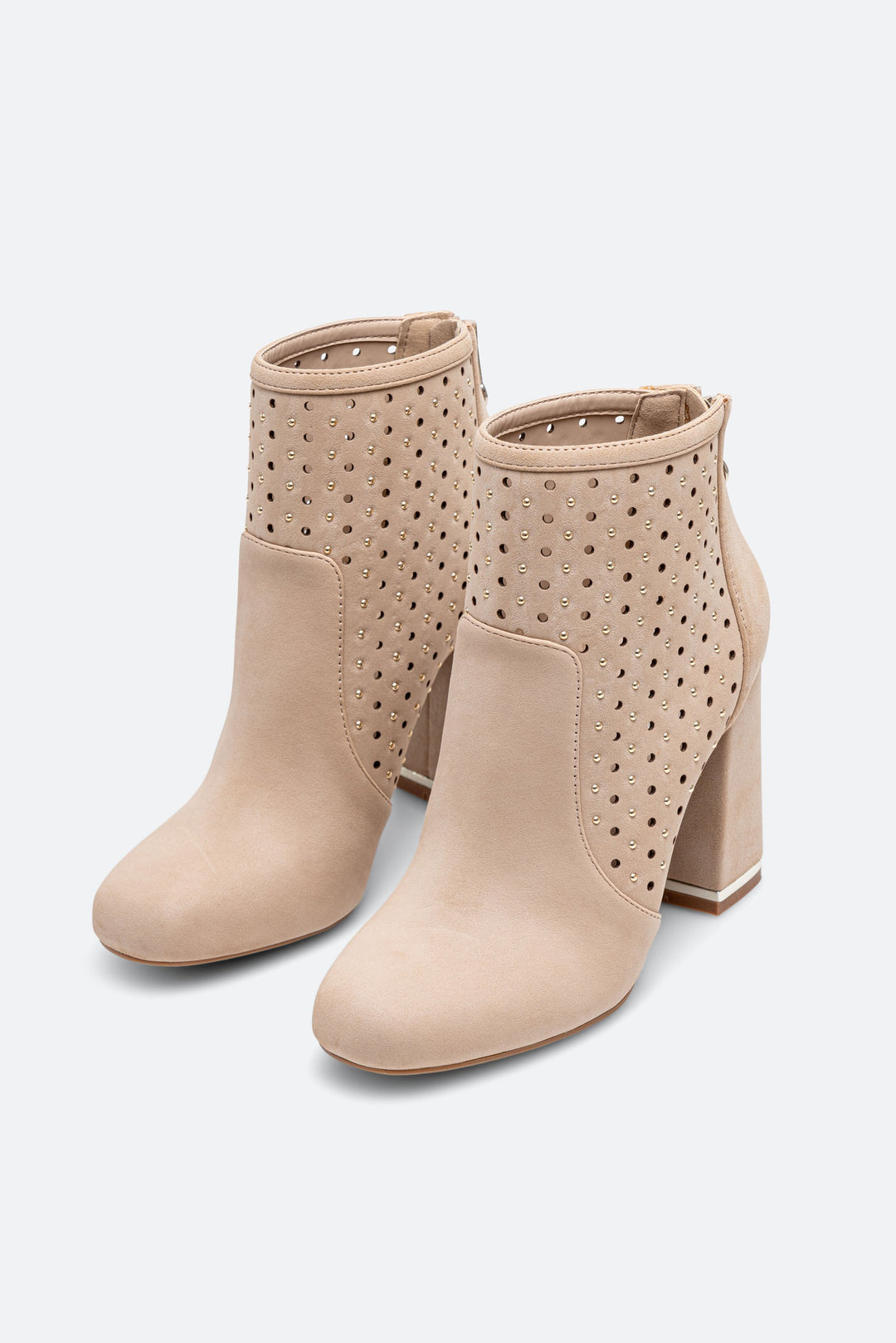 Stivaletto in suede beige Gattinoni