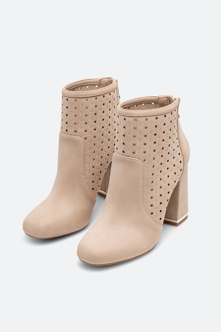 Stivaletto in suede beige Gattinoni