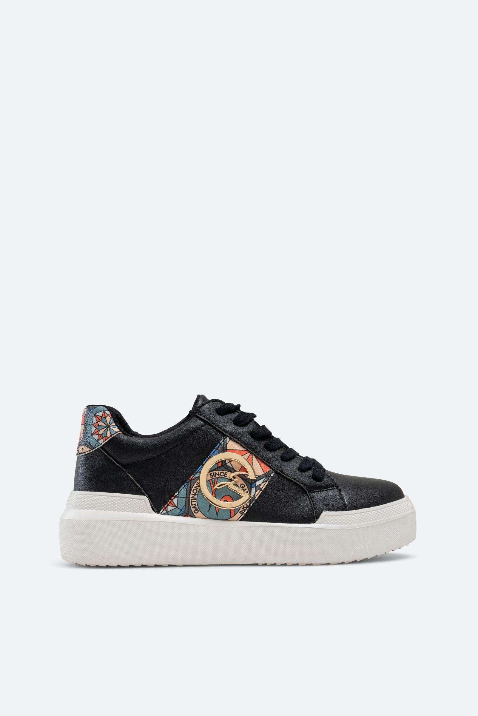 Sneakers In Similpelle Con Pietre