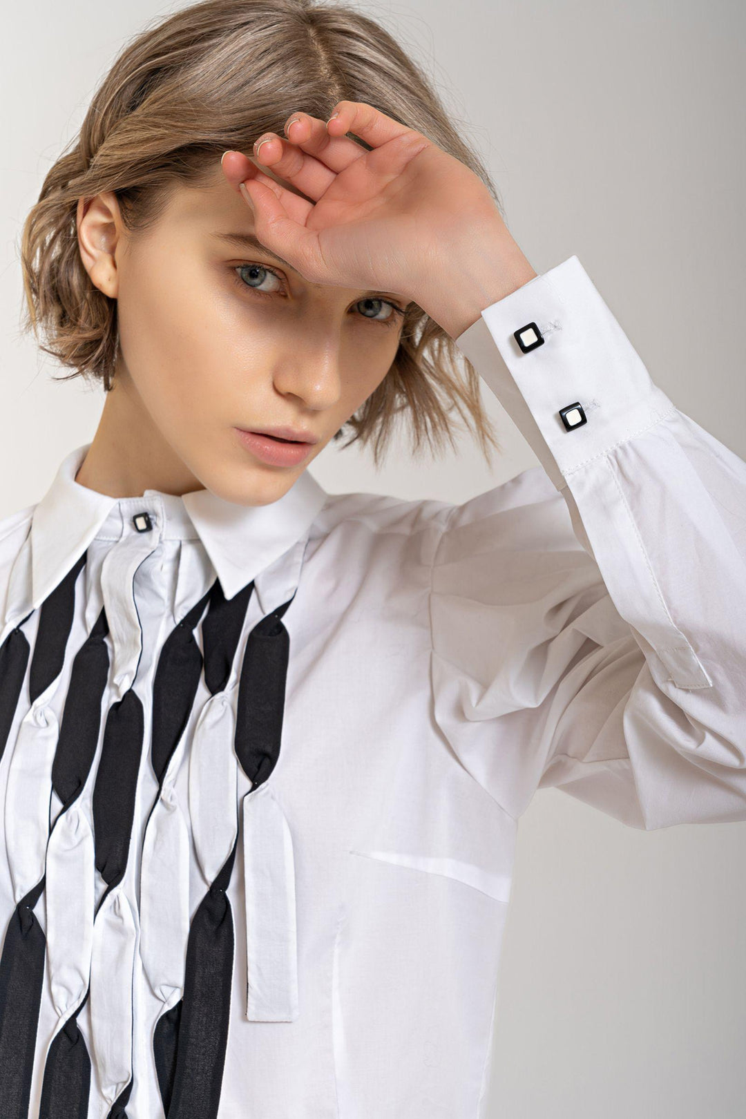 Camicia con plastron