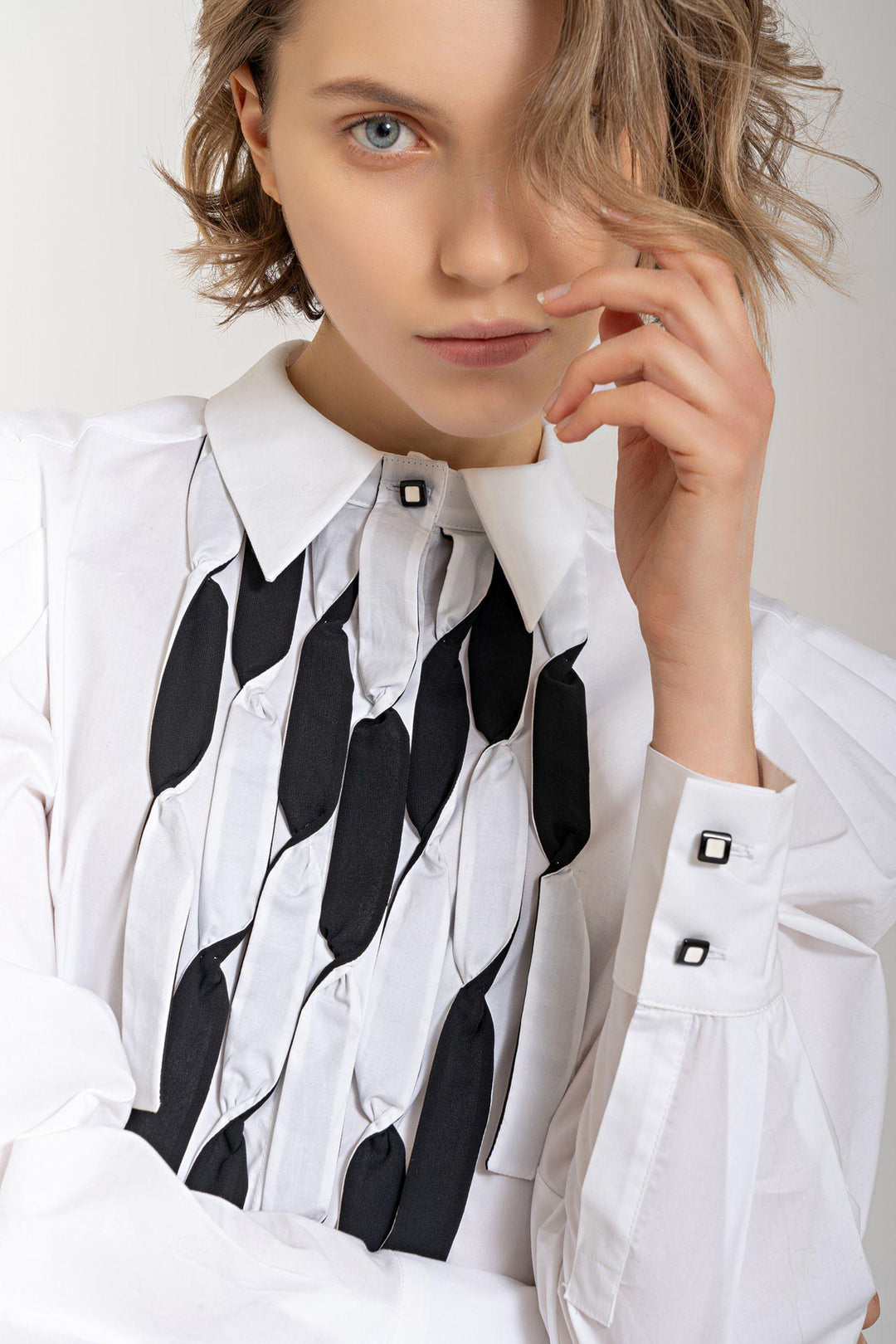 Camicia con plastron