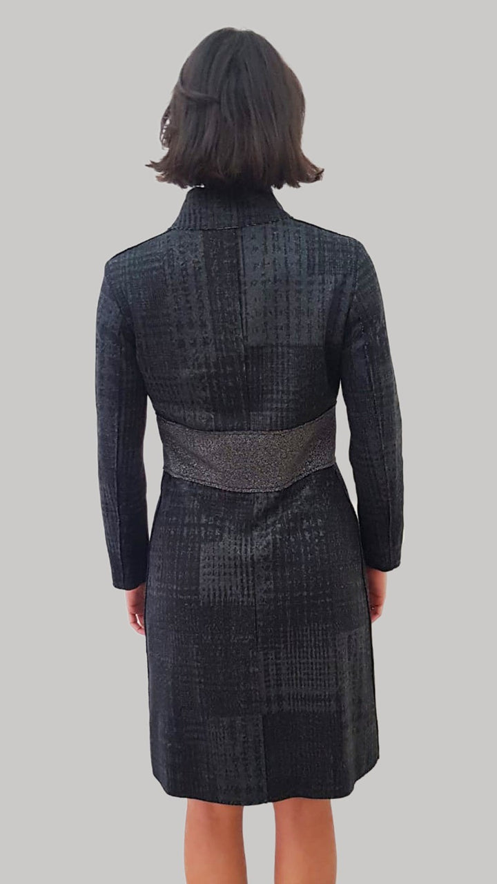 CAPPOTTO IN JACQUARD LUREX NERO