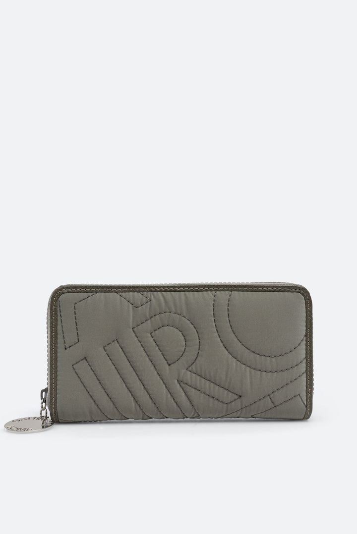 Portafogli con zip kaki