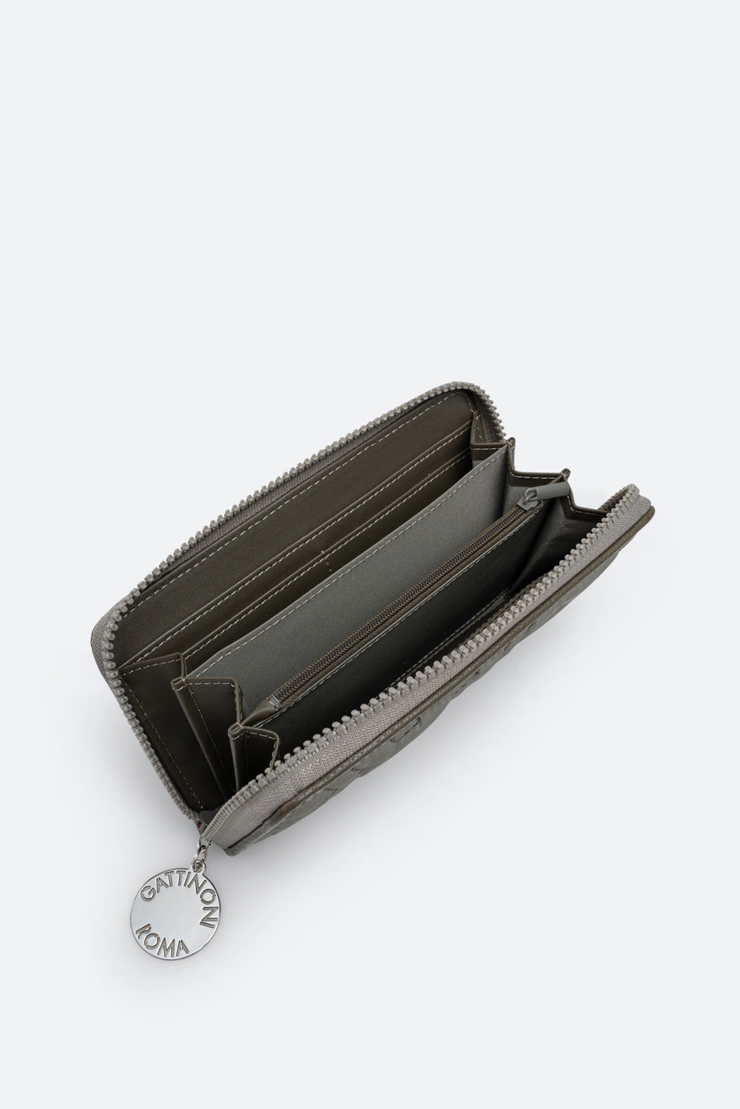 Portafogli con zip kaki