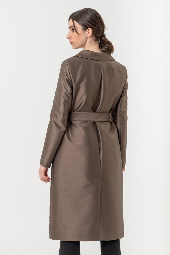 CAPPOTTO DOPPIO PETTO IN MIKADO