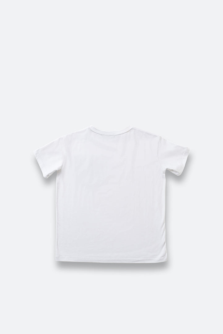 T-shirt con taschino stampato