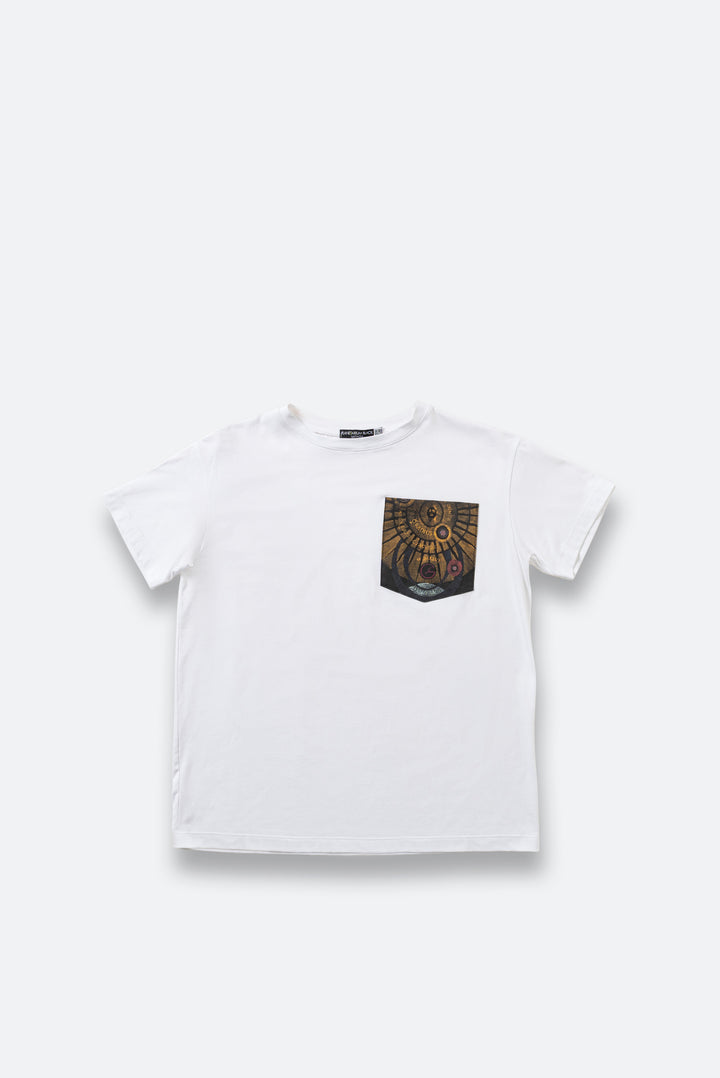 T-shirt con taschino stampato