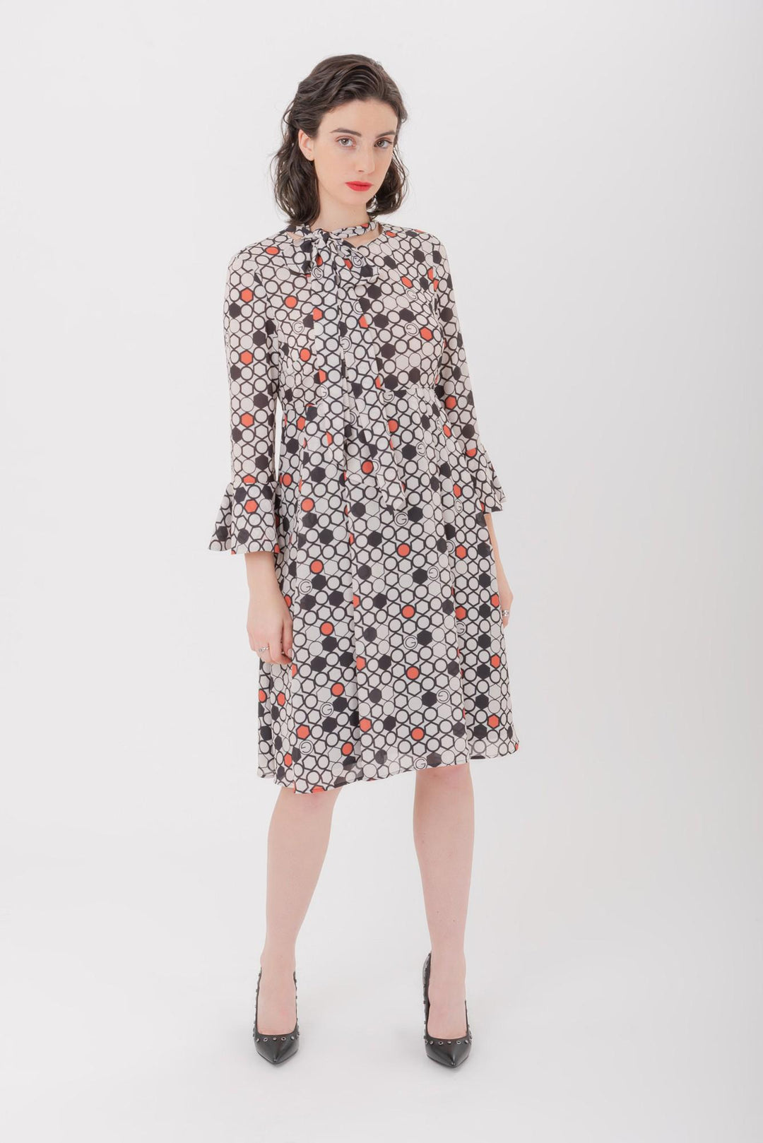 Abito Midi Stampa Teometrical