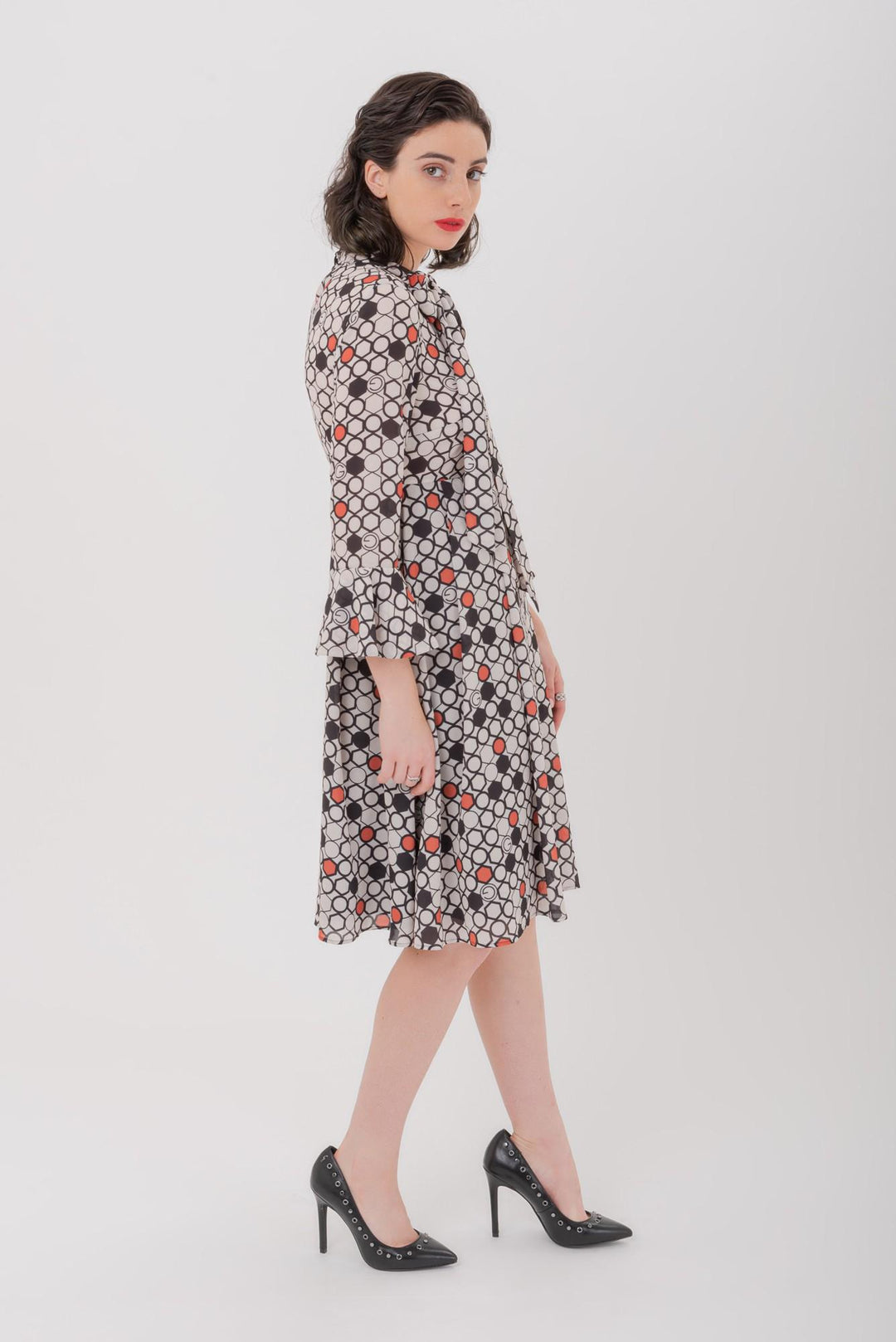 Abito Midi Stampa Teometrical
