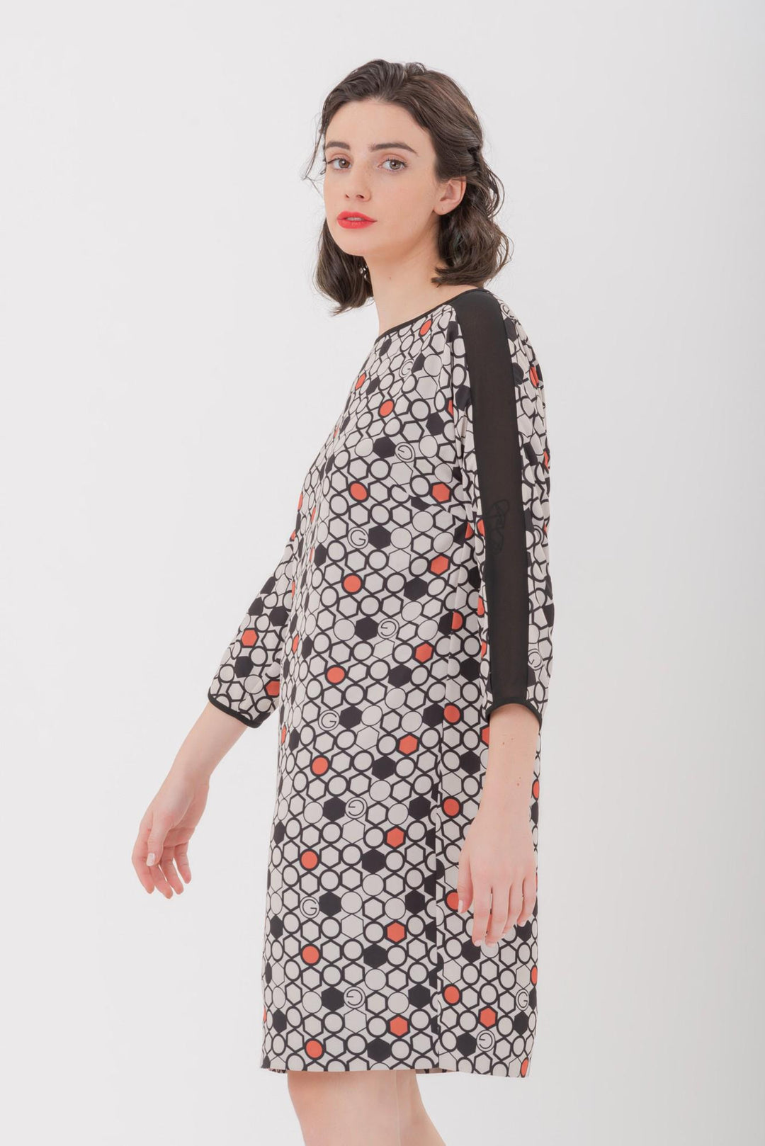 Abito Corto Stampa Teometrical