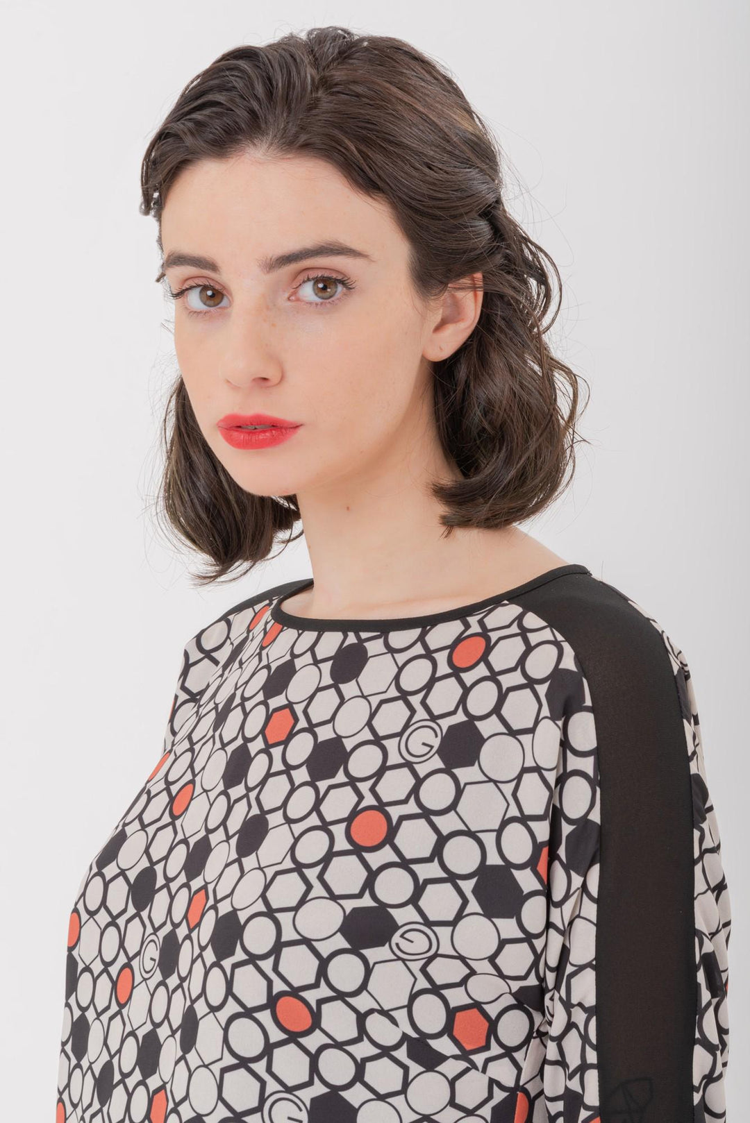 Abito Corto Stampa Teometrical