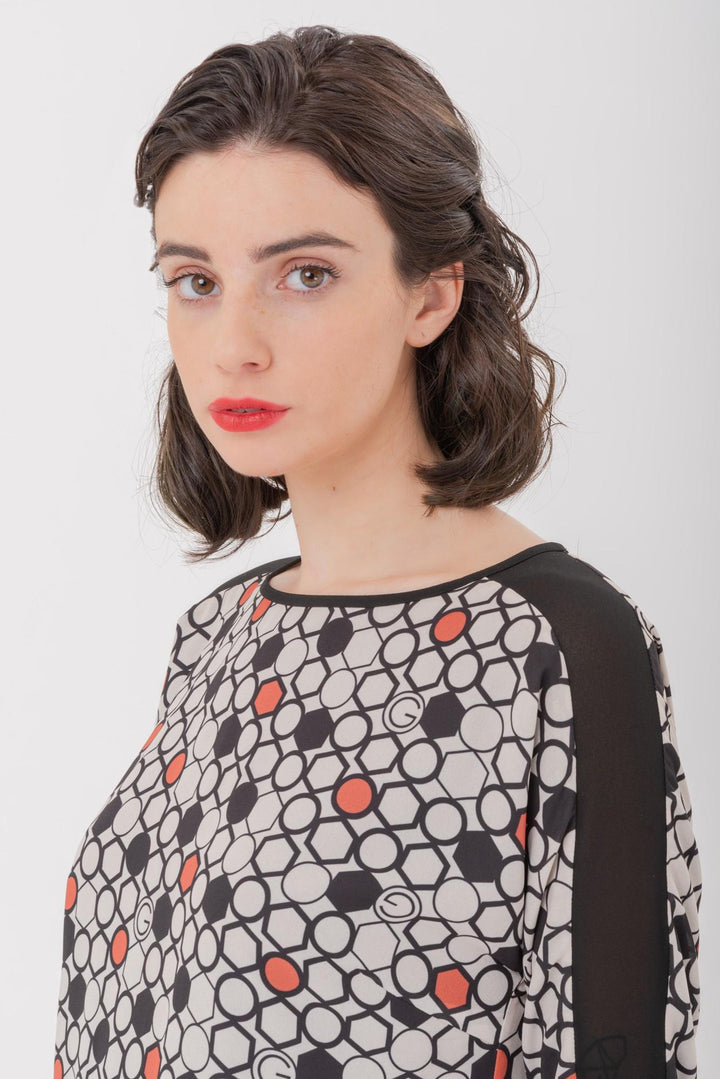 Abito Corto Stampa Teometrical