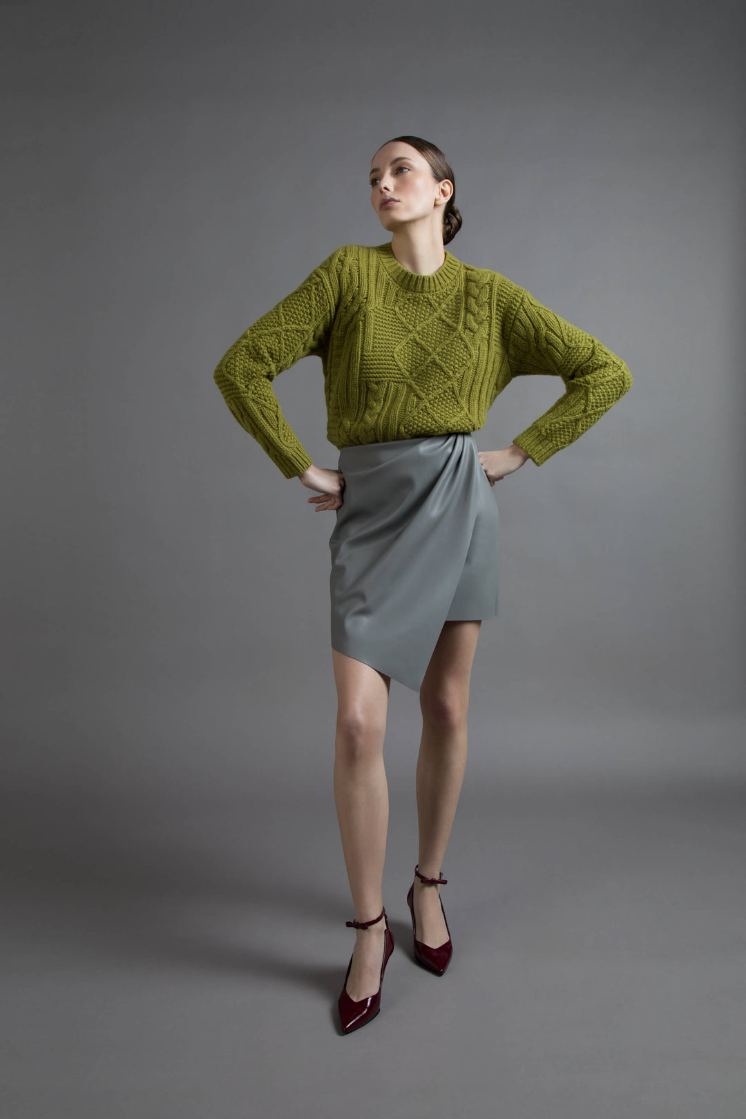 MAGLIA GIROCOLLO MIX PUNTI