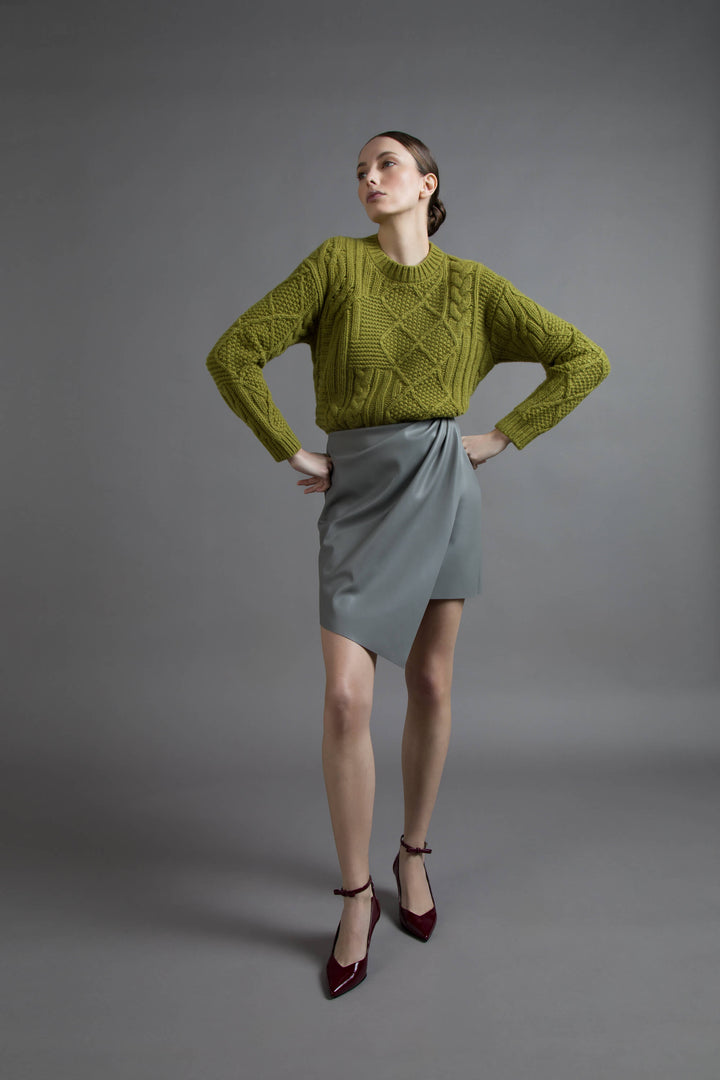 MAGLIA GIROCOLLO MIX PUNTI