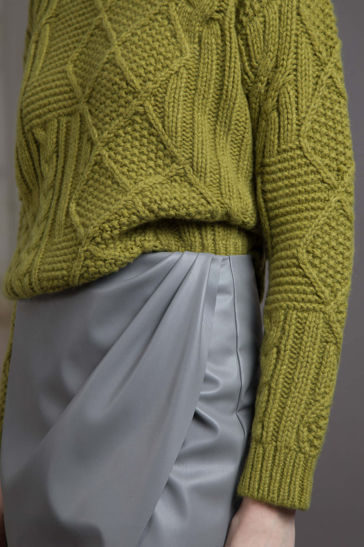 MAGLIA GIROCOLLO MIX PUNTI