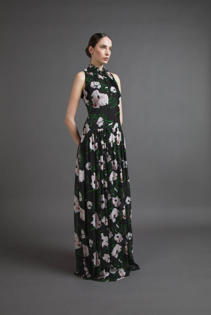 ABITO LUNGO STAMPA FLOREALE
