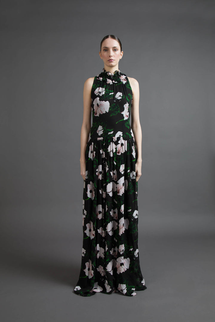 ABITO LUNGO STAMPA FLOREALE
