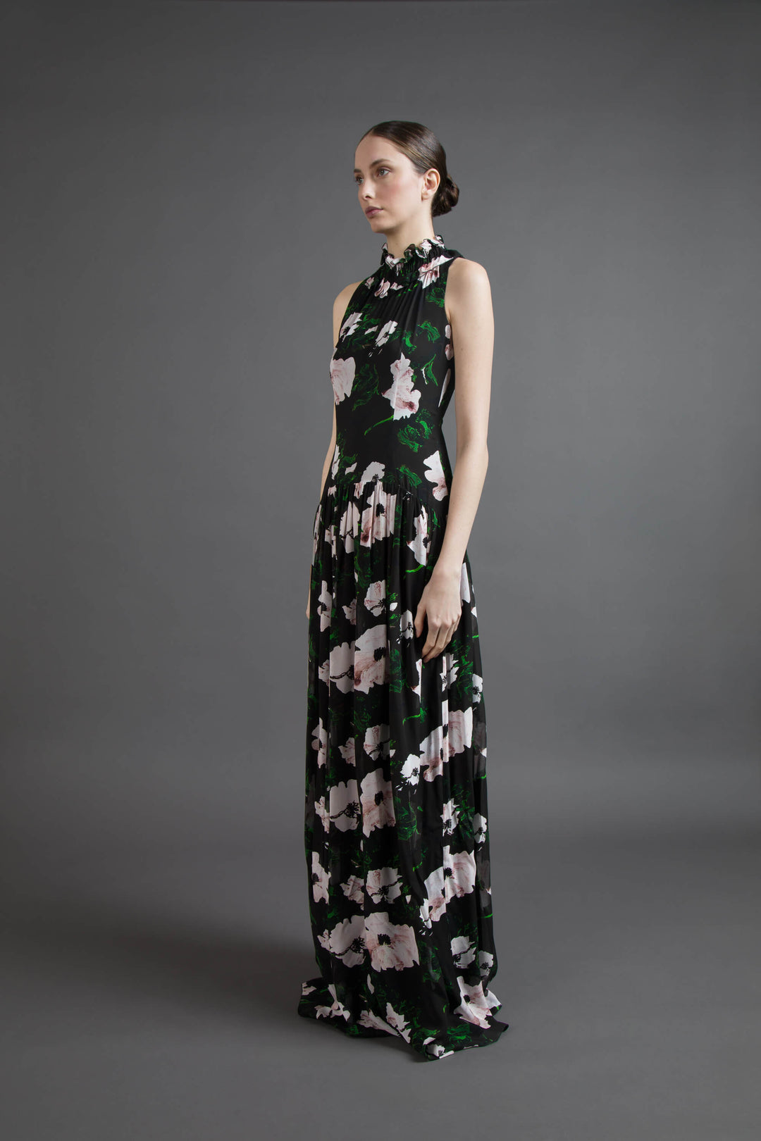 ABITO LUNGO STAMPA FLOREALE
