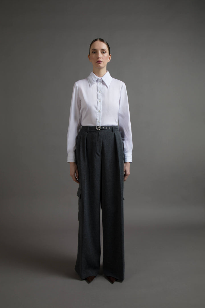 PANTALONE OVER CARGO IN FLANELLA