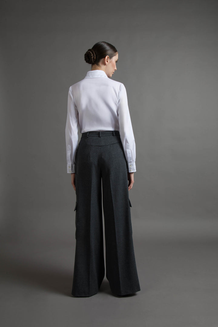 PANTALONE OVER CARGO IN FLANELLA