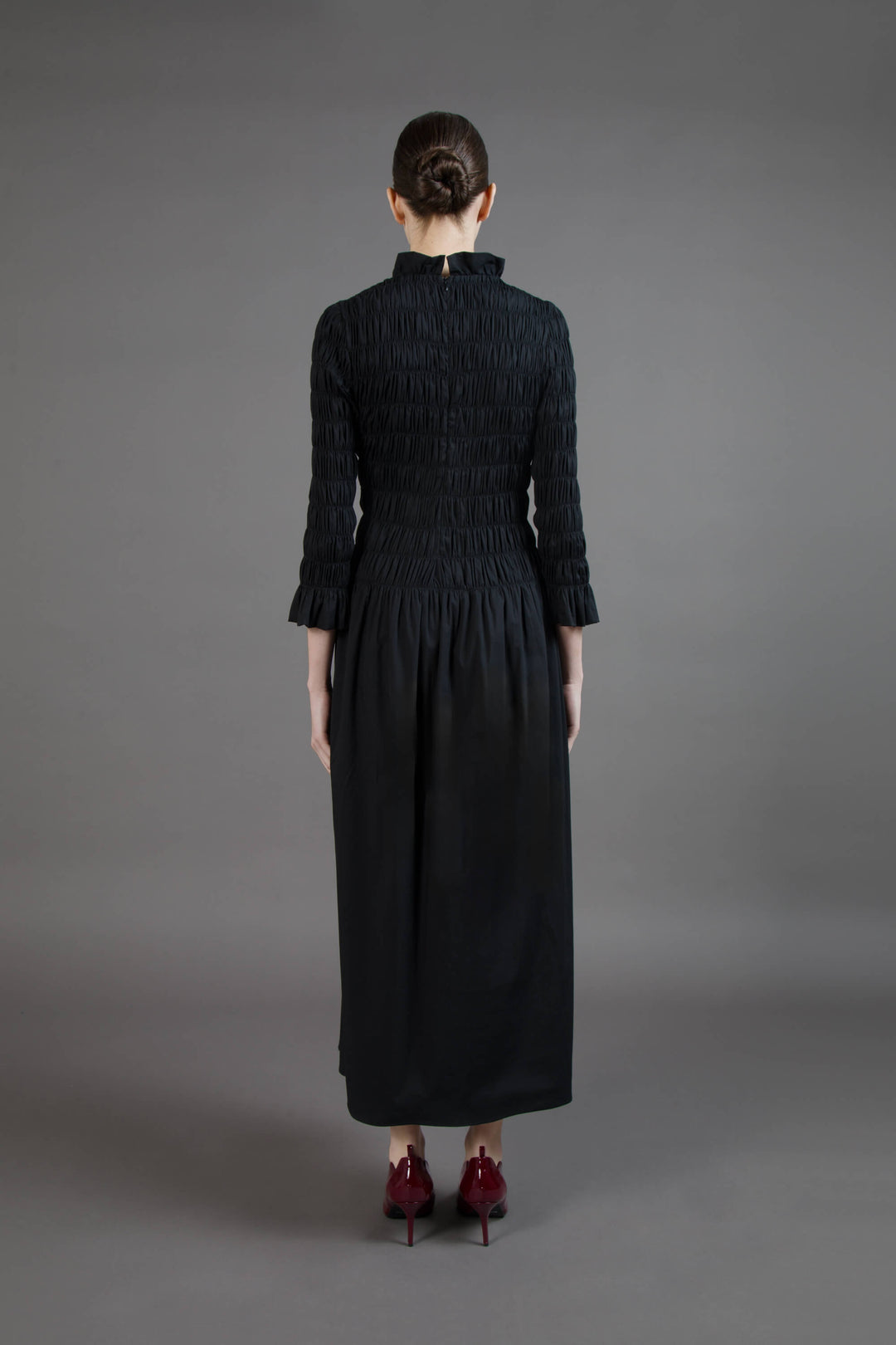 ABITO MIDI PUNTO SMOCK