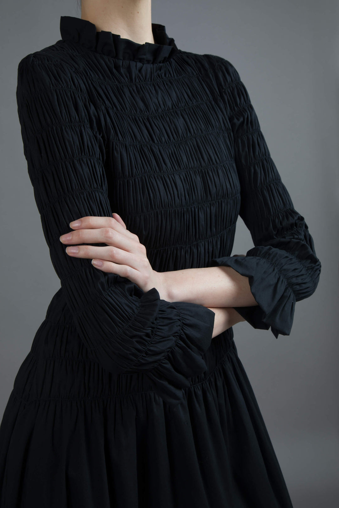 ABITO MIDI PUNTO SMOCK