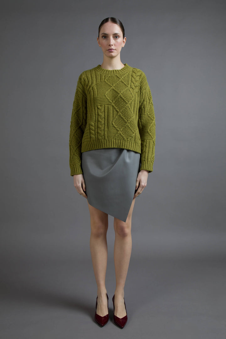 MAGLIA GIROCOLLO MIX PUNTI