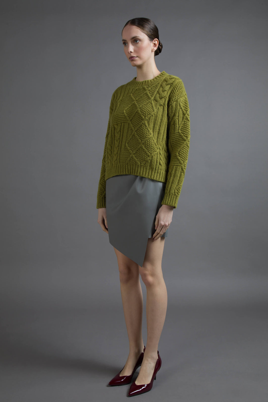 MAGLIA GIROCOLLO MIX PUNTI