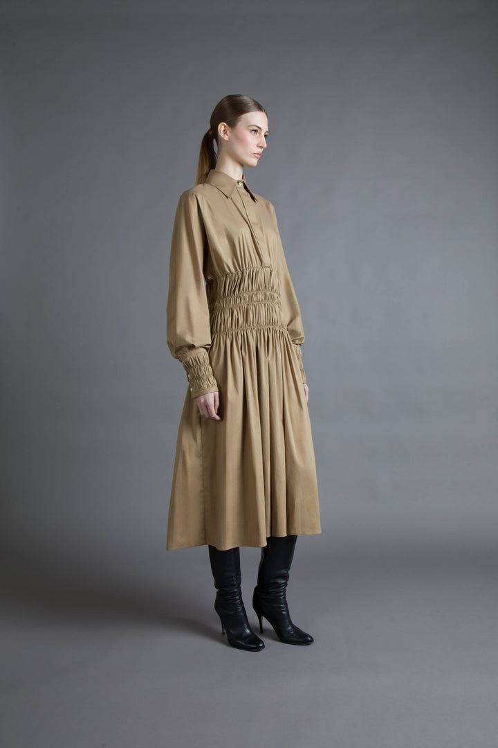 ABITO MIDI PUNTO SMOCK