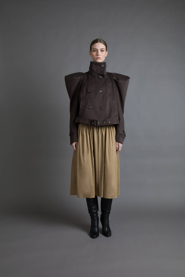 TRENCH CORTO IN GABARDINE