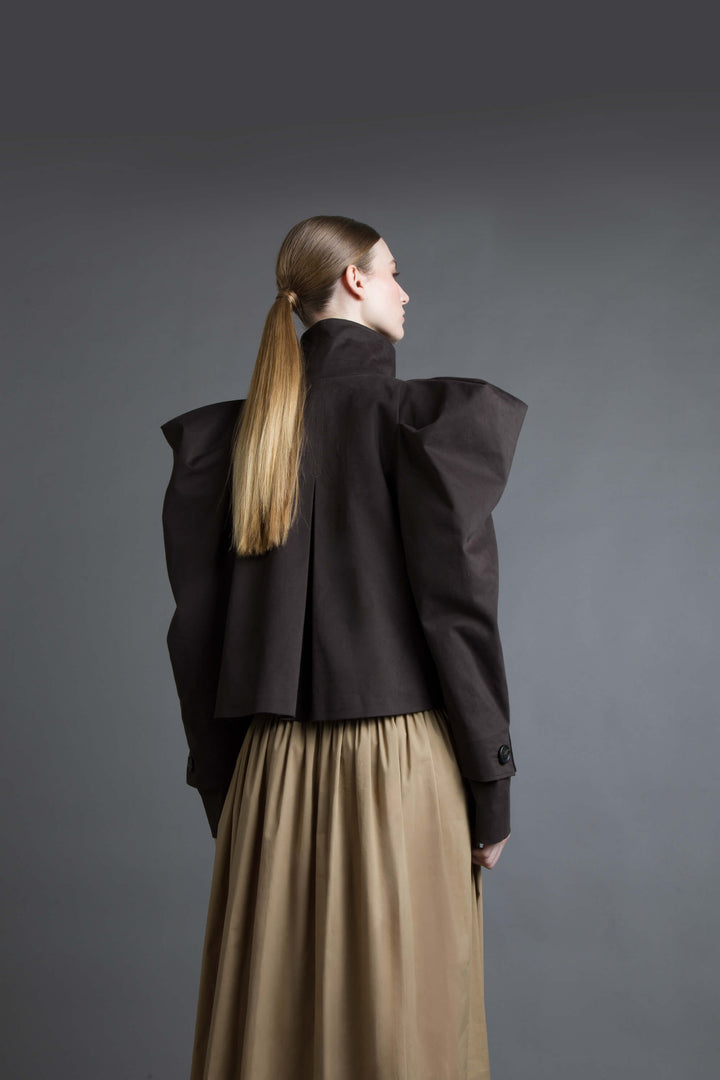 TRENCH CORTO IN GABARDINE