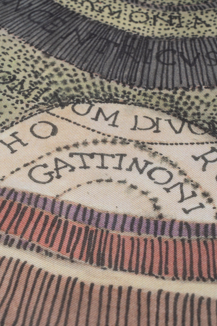 Pashmina in seta Planetarium Watercolor