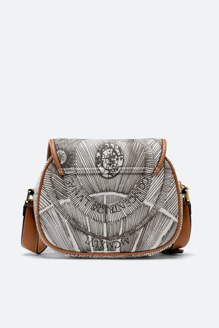 Crossbody con flap Planetarium Ink Sepia