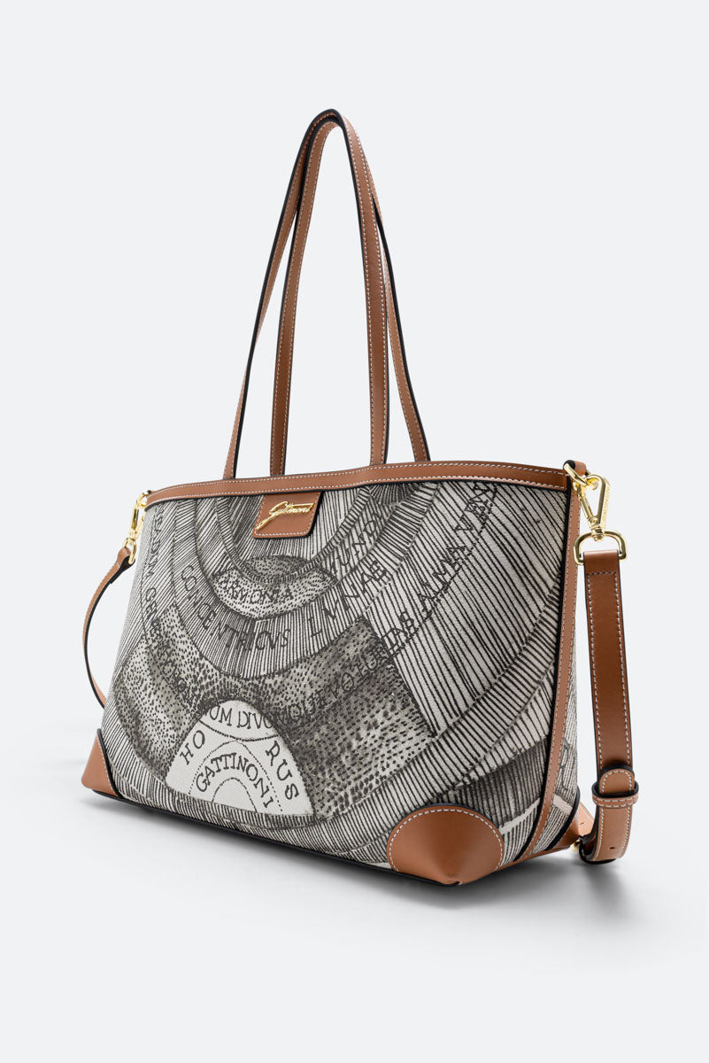 Crossbody Squared Lady Ink Sepia