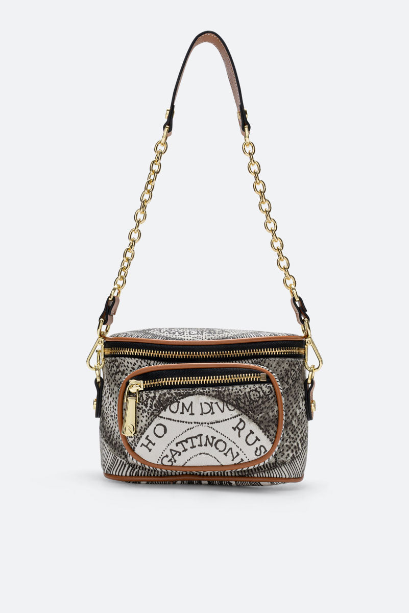 Planetarium Waist Bag PVC Planetarium/Leather Ink Sepia/Lt Tan