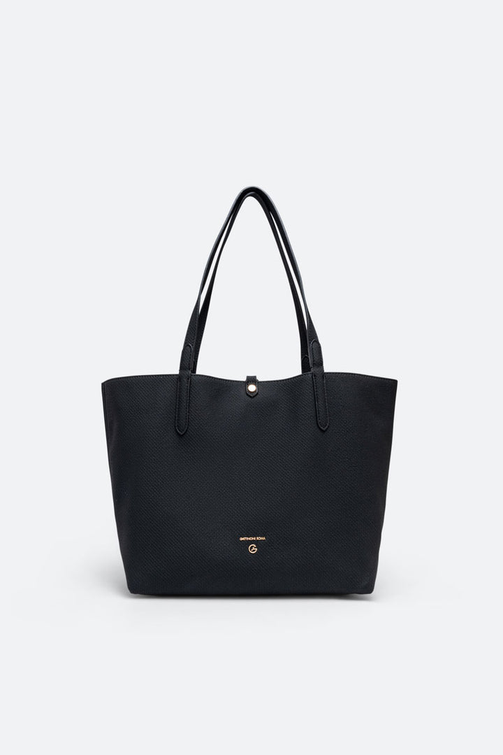 Teodosia Reversible Texture Borsa A Spalla Nero
