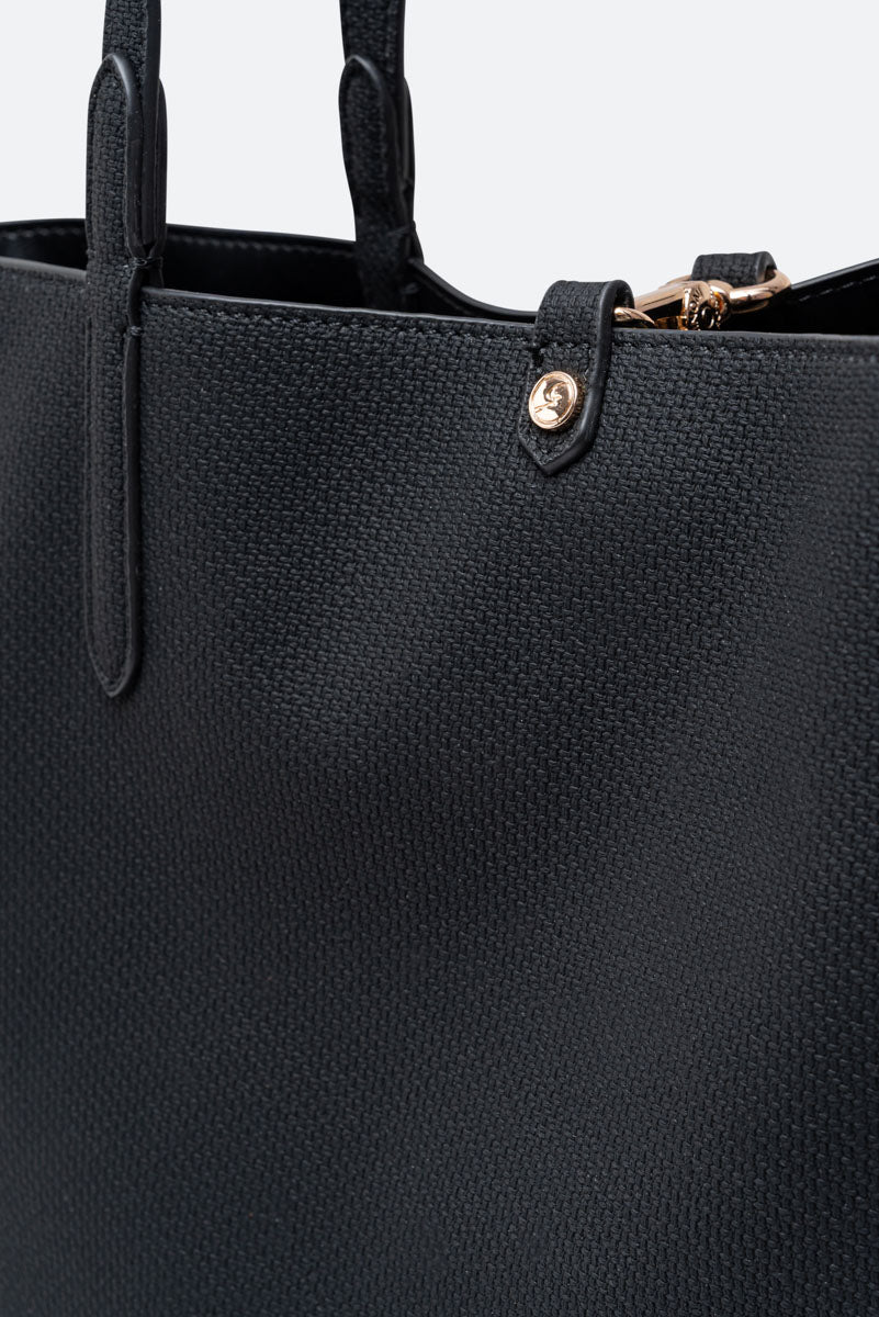 Teodosia Reversible Texture Borsa A Spalla Nero