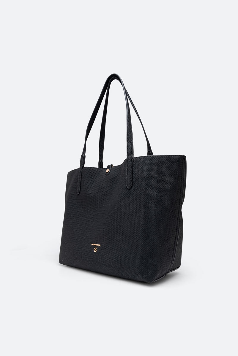Teodosia Reversible Texture Borsa A Spalla Nero