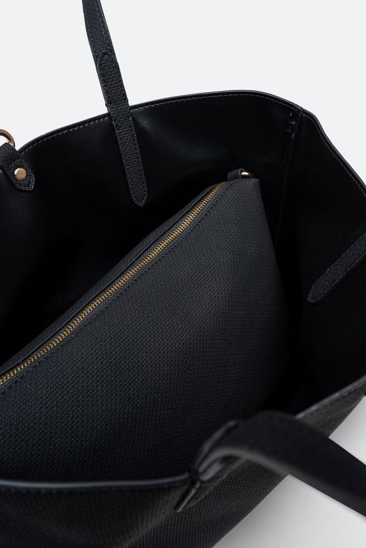 Teodosia Reversible Texture Borsa A Spalla Nero