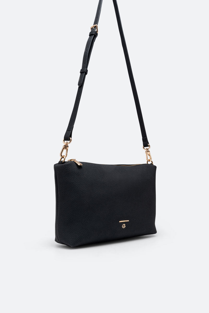 Teodosia Reversible Texture Borsa A Spalla Nero