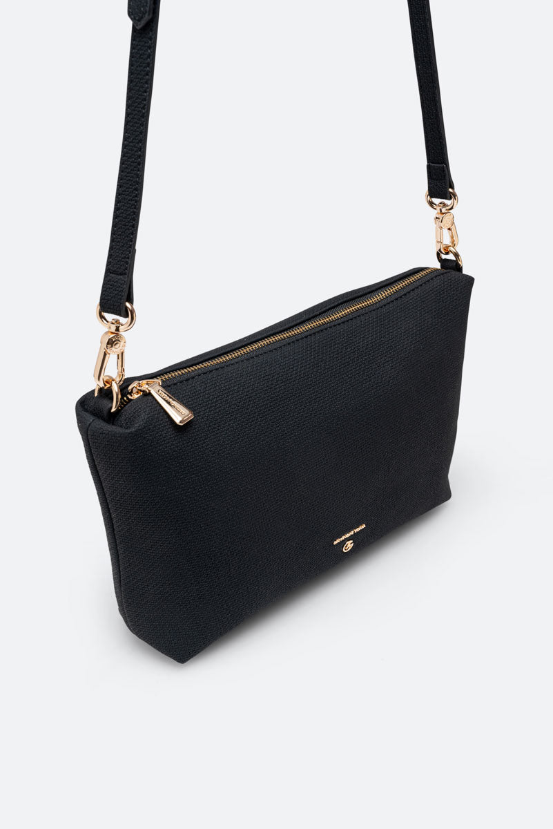 Teodosia Reversible Texture Borsa A Spalla Nero