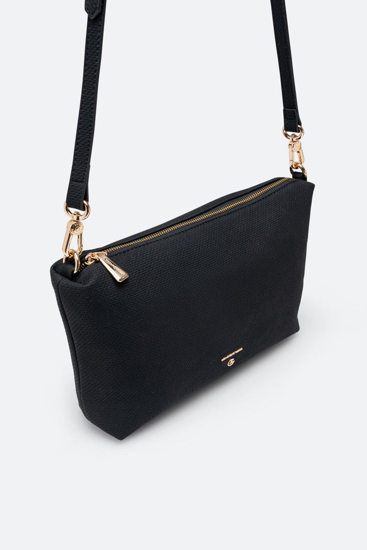 Teodosia Reversible Texture Borsa A Spalla Nero