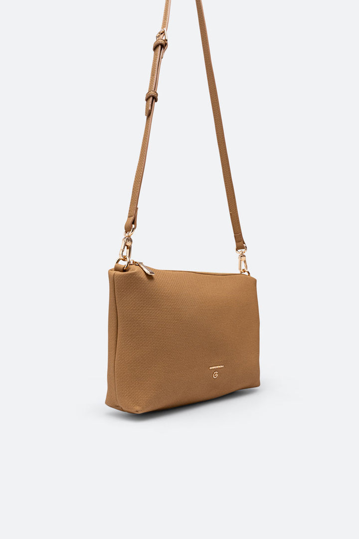 Teodosia Reversible Texture Borsa A Spalla Cuoio