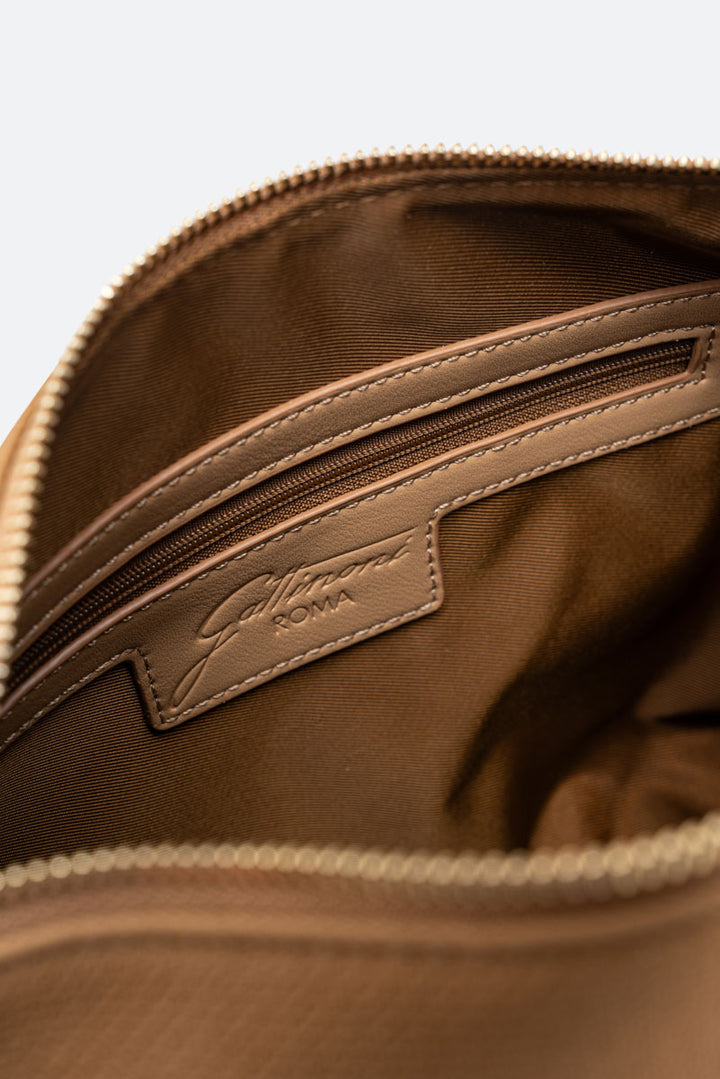 Teodosia Reversible Texture Borsa A Spalla Cuoio